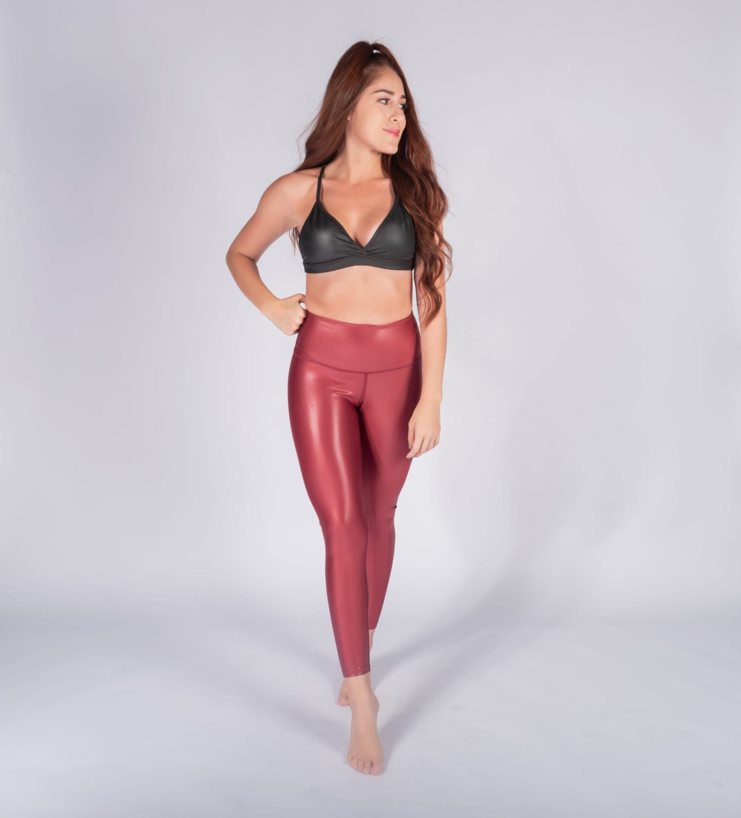 Bright Red Wine Leggings