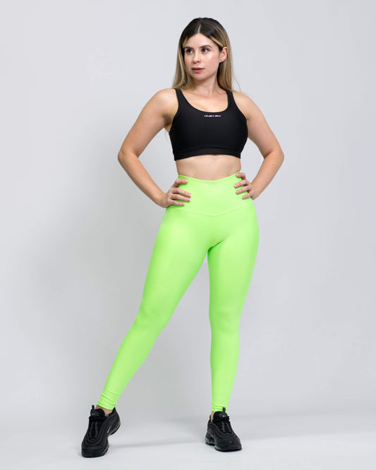 Matte Lemon Green Leggings